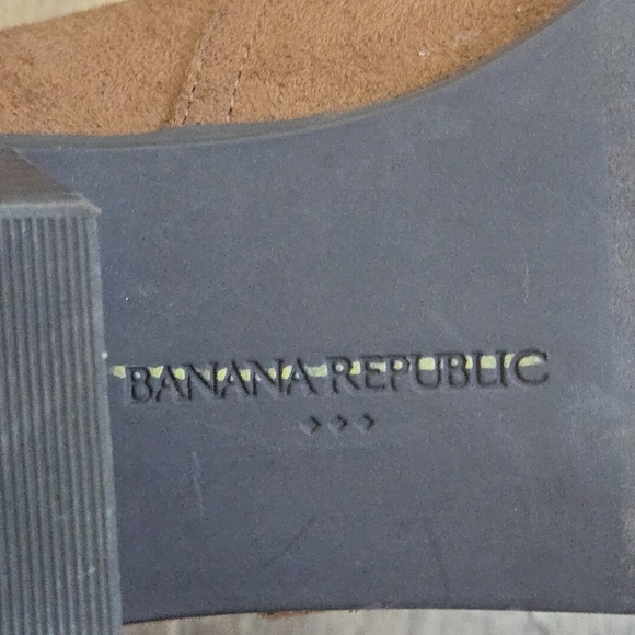 Banana Republic Faux Suede Dark Brown Women's Size 8 Ankle Boots - Picture 9 of 13